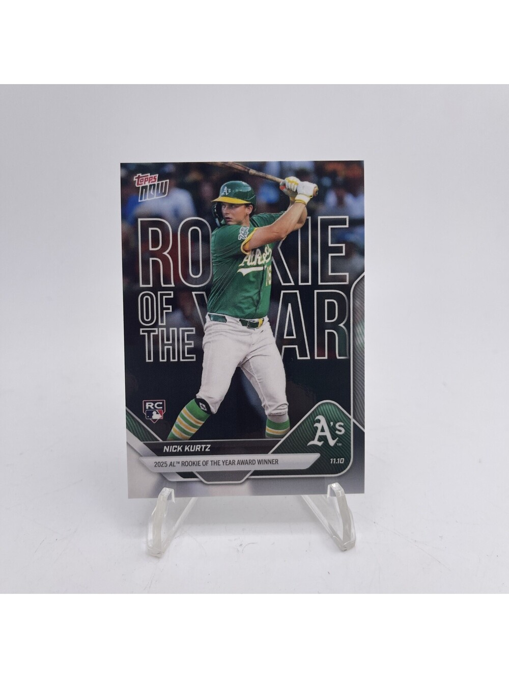 2025 TOPPS NOW MLB #OS-2 Encased Nick Kurtz RC Rookie Of The Year - Athletics